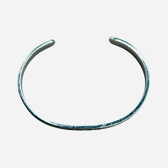 Bridesmaid Proposal Silver Tone Etched Thin Cuff Bracelet Couldn’t Say I Do - Picture 3 of 6